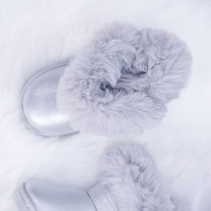 FRROCK Bottes de neige chaudes pour enfants avec fourrure Silver JellyBeans argent 2 FRROCK Bottes de neige chaudes pour enfants avec fourrure Silver JellyBeans argent 2