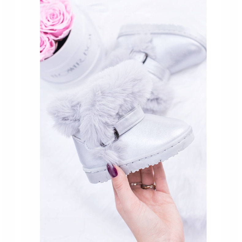FRROCK Bottes de neige chaudes pour enfants avec fourrure Silver JellyBeans argent 1 FRROCK Bottes de neige chaudes pour enfants avec fourrure Silver JellyBeans argent 1