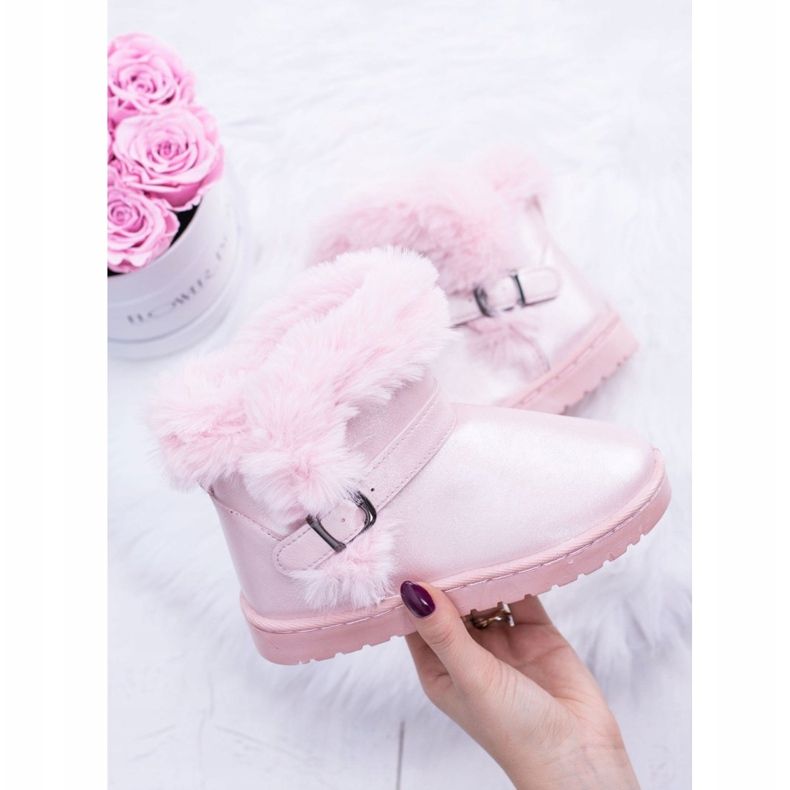 BUGO Bottes de neige chaudes pour enfants avec fourrure rose JellyBeans 2 BUGO Bottes de neige chaudes pour enfants avec fourrure rose JellyBeans 2