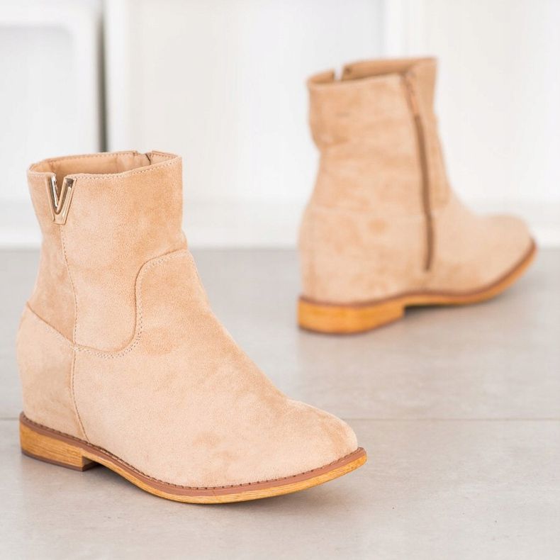 Sergio Todzi Bottines compensées élégantes beige 1 Sergio Todzi Bottines compensées élégantes beige 1