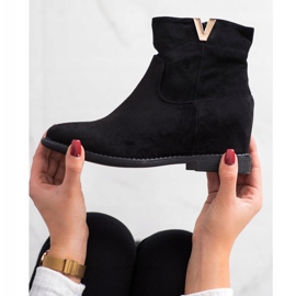 Sergio Todzi Bottines compensées élégantes le noir 4