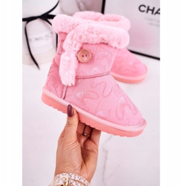 Apawwa Bottes De Neige Enfant Avec Fourrure Et Bouton Rose Kawai 1 Apawwa Bottes De Neige Enfant Avec Fourrure Et Bouton Rose Kawai 1