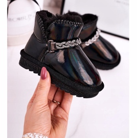 Apawwa Bottes de Neige Enfant Fourrure Petrol Black Princess le noir 1