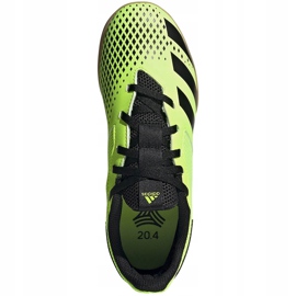 Adidas Predator 20.4 In Sala Junior chaussures de football vert-noir EH3043 1