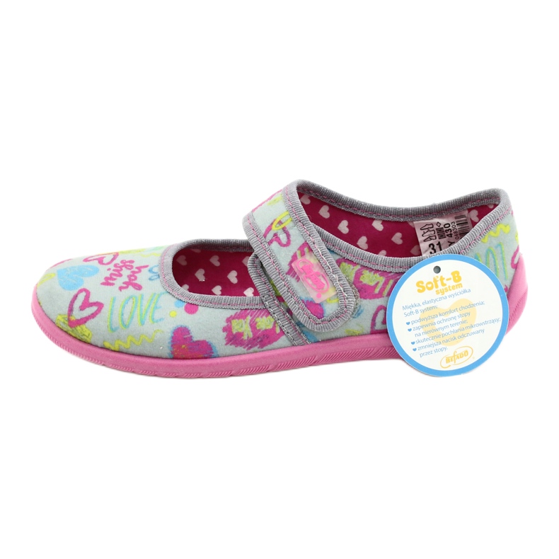 Chaussures pour enfants Befado 945Y430 rose gris multicolore 5