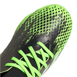 Chaussures de football Adidas Predator 20.3 Tf Junior, noir et vert EH3034 noir-vert / blanc le noir 3