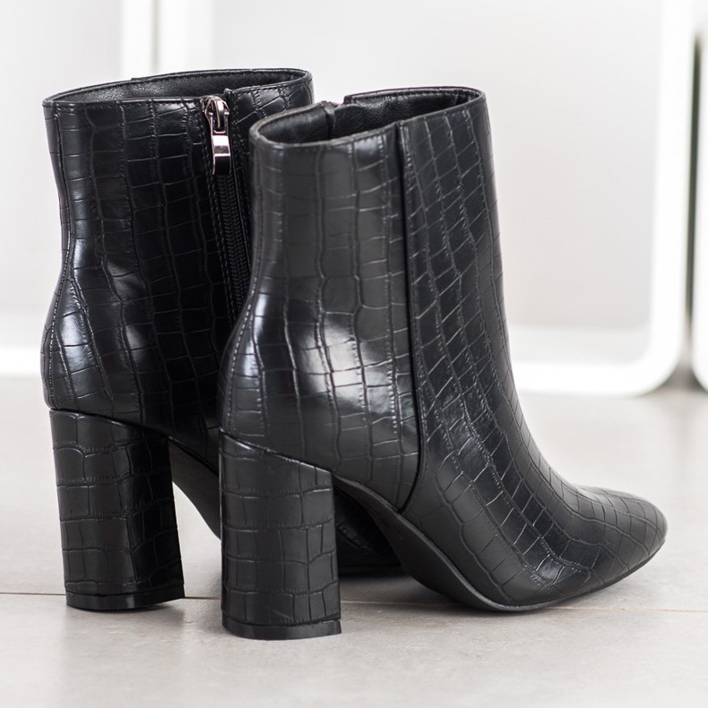 Goodin Bottes à imprimé serpent Spitz noir 1