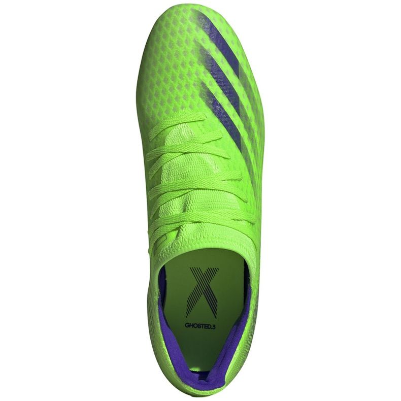 Adidas X Ghosted.3 Fg chaussures de football vert EG8192 1