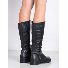 Bella Paris Bottes avec boucle décorative noir 1