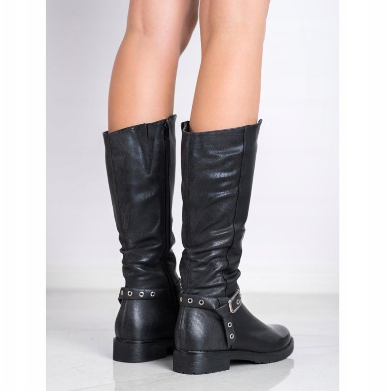 Bella Paris Bottes avec boucle décorative noir 1