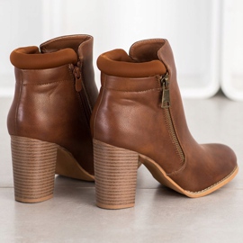 Super Mode Bottes classiques avec une fermeture éclair brun 1