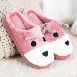 Bona Chaussons de renne beige blanc rose 1