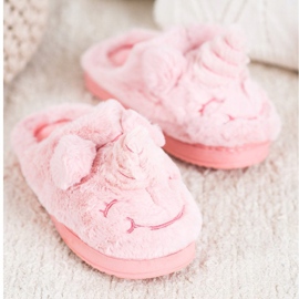 Bona Chaussons licorne femme rose 1 Bona Chaussons licorne femme rose 1