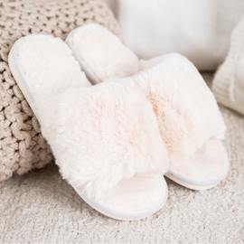 Bona Pantoufles Avec Fourrure beige 1 Bona Pantoufles Avec Fourrure beige 1