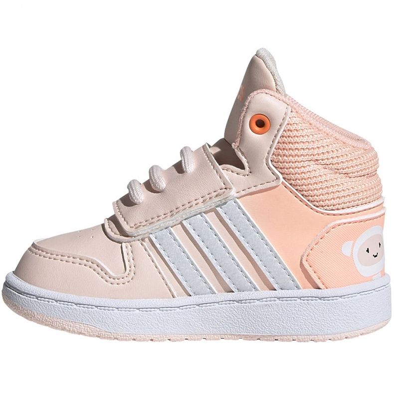 Chaussures Adidas Hoops Mid Jr FW4924 rose 1