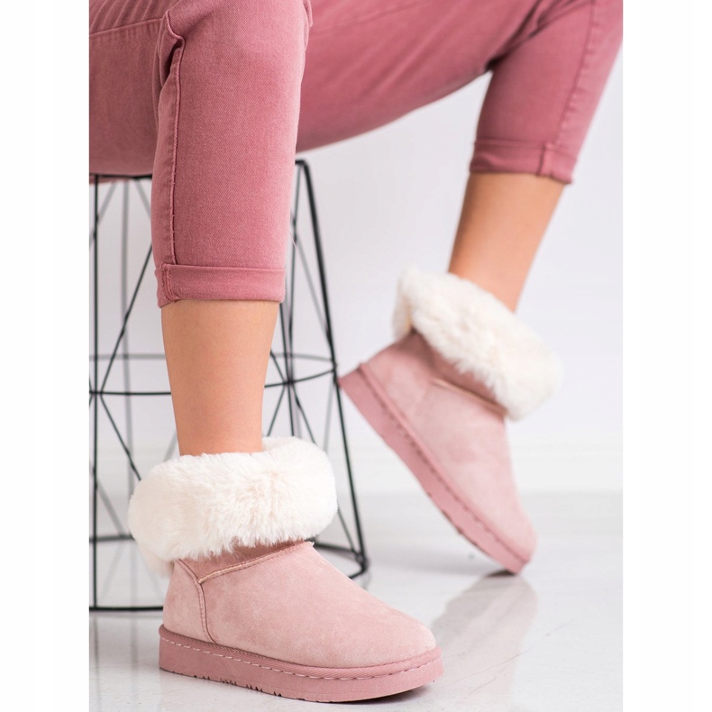 Bella Paris Bottes de neige à pompons rose 2 Bella Paris Bottes de neige à pompons rose 2