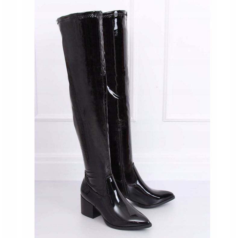 Boots laquées noires RB35P Noir le noir 2