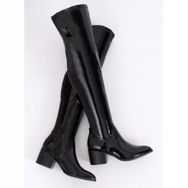 Boots laquées noires RB35P Noir le noir 4