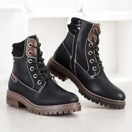 Super Mode Trappeurs confortables brun noir 1