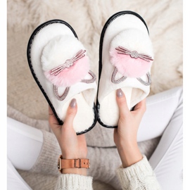 Bona Chaussons Avec Oxyde De Zirconium blanc rose 2