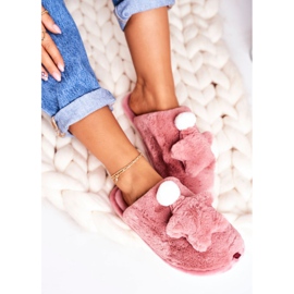 Chaussons Femme Fourrure Et Etoile Rose Poudré Nuit-Nuit 1
