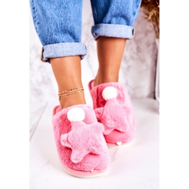 Chaussons Femme Fourrure Et Etoile Rose Nuit-Nuit 1