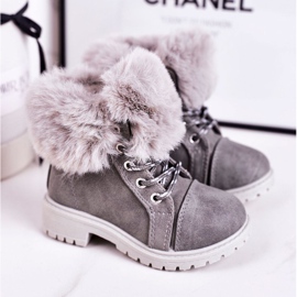 Trappeurs Chauds Enfants Avec Fourrure Gris Nella 1 Trappeurs Chauds Enfants Avec Fourrure Gris Nella 1