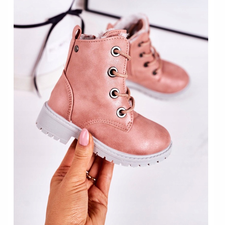 Bottes Trappeurs Enfant Chauffées Avec Fourrure Rose Mia 2 Bottes Trappeurs Enfant Chauffées Avec Fourrure Rose Mia 2