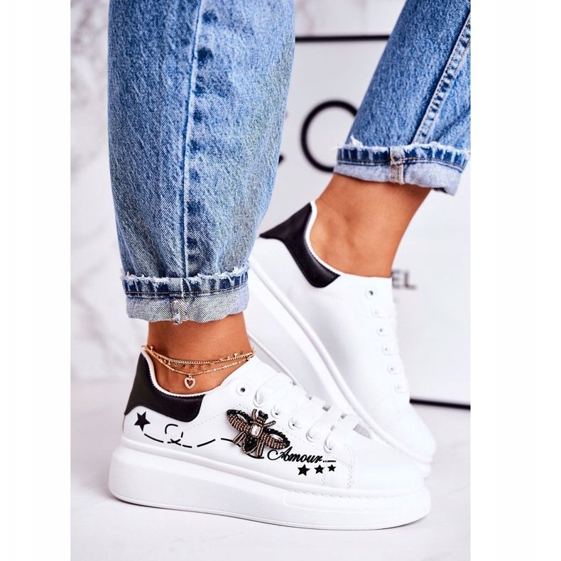 Chaussures de sport pour femmes Sneakers avec mouche White Amour blanc 1