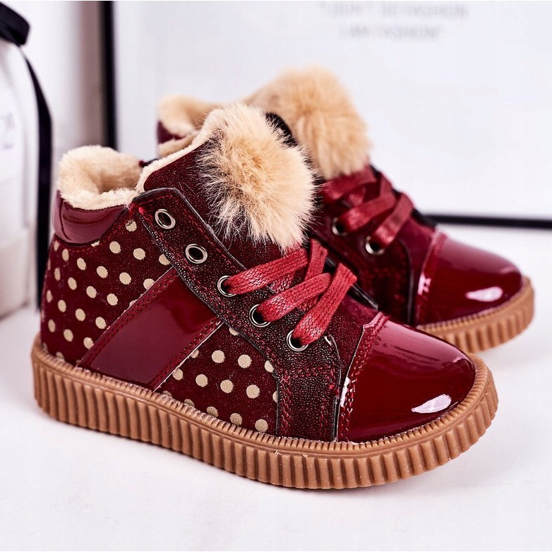 PL1 Baskets Bottines Chaudes Enfant à Pois Rouge Anastasia 1 PL1 Baskets Bottines Chaudes Enfant à Pois Rouge Anastasia 1