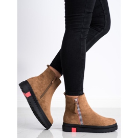 Seastar Bottes sur la plate-forme noire brun multicolore 3