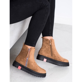 Seastar Bottes sur la plate-forme noire brun multicolore 4