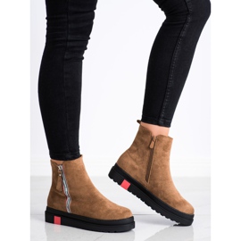 Seastar Bottes sur la plate-forme noire brun multicolore 5