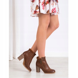 Super Mode Bottes classiques avec une fermeture éclair brun 3