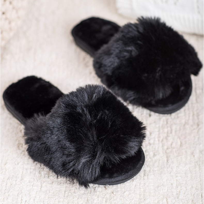 Bona Pantoufles noires élégantes 1