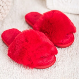 Bona Pantoufles Rouges Élégantes 2 Bona Pantoufles Rouges Élégantes 2