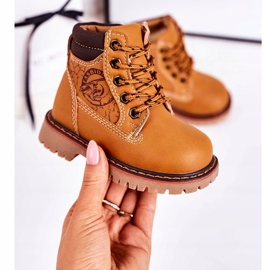Linshi Bottes Chaudes Enfant Trappeurs Sur Semelle Caoutchouc Caramel Bobby brun jaune 2