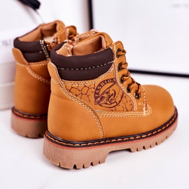 Linshi Bottes Chaudes Enfant Trappeurs Sur Semelle Caoutchouc Caramel Bobby brun jaune 3