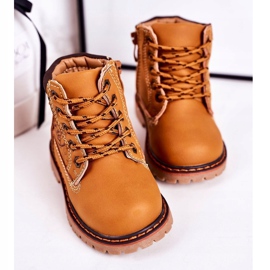 Linshi Bottes Chaudes Enfant Trappeurs Sur Semelle Caoutchouc Caramel Bobby brun jaune 4