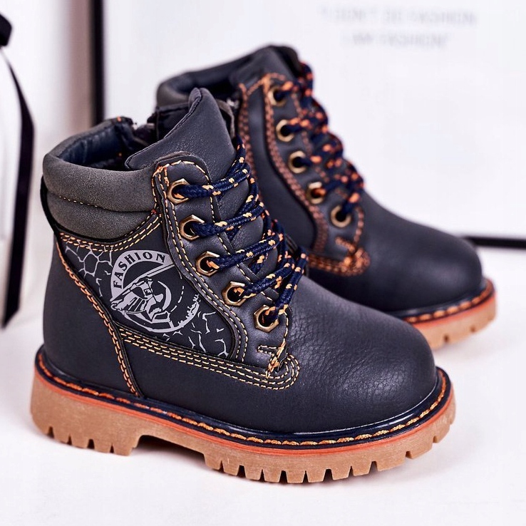 PL1 Bottes Chaudes Enfant Trappeurs Sur Semelle Caoutchouc Bleu Marine Bobby orange 1 PL1 Bottes Chaudes Enfant Trappeurs Sur Semelle Caoutchouc Bleu Marine Bobby orange 1