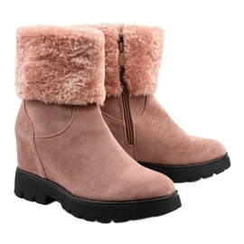 Bottines isolées en daim rose Bodri 2