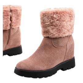 Bottines isolées en daim rose Bodri 1