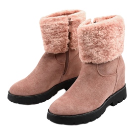 Bottines isolées en daim rose Bodri 3