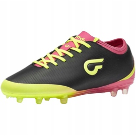 Gedo Calzsol Fg Calzsol 1602 chaussures de football noir-jaune-rose 1602 le noir 1