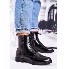 PJ1 Bottines Chaudes Classiques Femme Laquées Noir Simplicity le noir 1