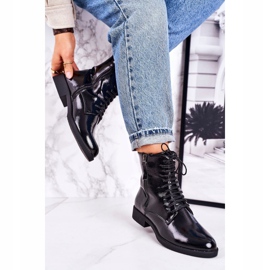 PJ1 Bottines Chaudes Classiques Femme Laquées Noir Simplicity le noir 3