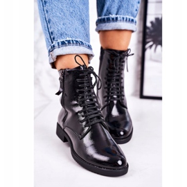 PJ1 Bottines Chaudes Classiques Femme Laquées Noir Simplicity le noir 4