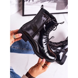 PJ1 Bottines Chaudes Classiques Femme Laquées Noir Simplicity le noir 6