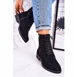 PJ1 Bottes en daim chaudes classiques pour femmes noires Simplicity le noir 2