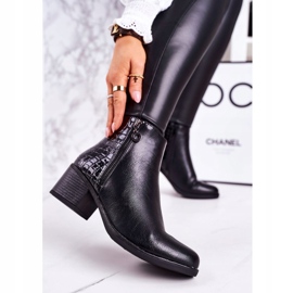 PJ1 Bottes Chaudes Femme À Talons Hauts Imprimé Animal Noir Confidence 1